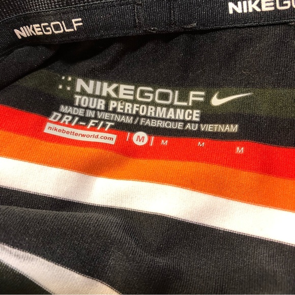 Nike Golf Tour Performance Dri-fit polo shirt Men’s M Orange & Black Halloween - Picture 10 of 10